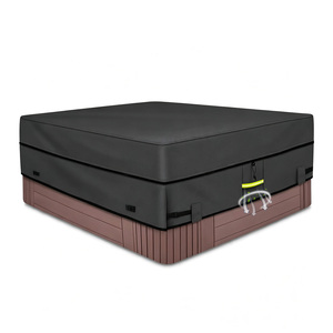 Housse de <span class=keywords><strong>spa</strong></span> carrée imperméable en tissu Oxford 300D, protection toutes saisons pour <span class=keywords><strong>spa</strong></span>, convient aux spas extérieurs de 72x72 pouces, housse rigide. - Product Image 1