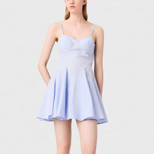 MINI Vestido ligero y transpirable para mujer estilo informal Halter Resort en malva - Product Image 1