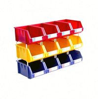 Pile de stockage industrielle multicolore personnalisable Carton en plastique pratique A4 boîte de pièces vernissage gaufrage manutention entrepôt