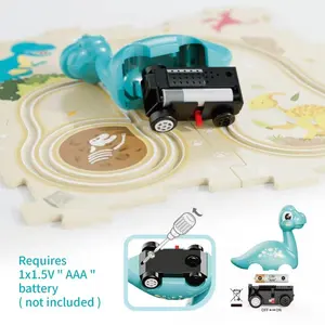 Pista da Corsa per Dinosauri, Gioco <span class=keywords><strong>Puzzle</strong></span> Fai-da-Te, Set di Costruzione Ferroviaria, Gioco Educativo di Logica e Assemblaggio - Product Image 6