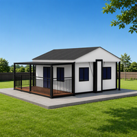 Maison conteneur préfabriquée pliable de 20 pieds prête à l'emploi, villa modulaire à 3 chambres