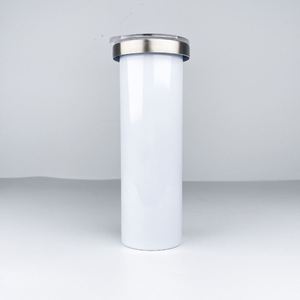 Gobelet isotherme 20oz en acier intérieur et plastique PC extérieur, effet boule à neige, vierge pour sublimation, pailleté, portable, pour voyage quotidien - Product Image 2