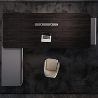 Bureau de direction haut de gamme en bois MDF moderne extensible avec un design sain et un rangement de tiroirs pour le bureau ou la villa