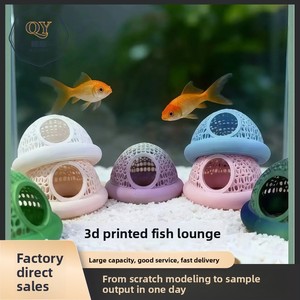 Décoration d'aquarium en PLA imprimé en 3D, cachette flottante pour betta, grotte pour crevettes, abri pour poissons, cachette, ornement pour petit aquarium - Product Image 3