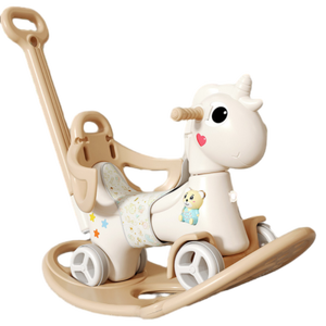 Cheval à bascule en matière plastique à fonctions multiples pour enfants drôles avec boîte à musique - Product Image 1