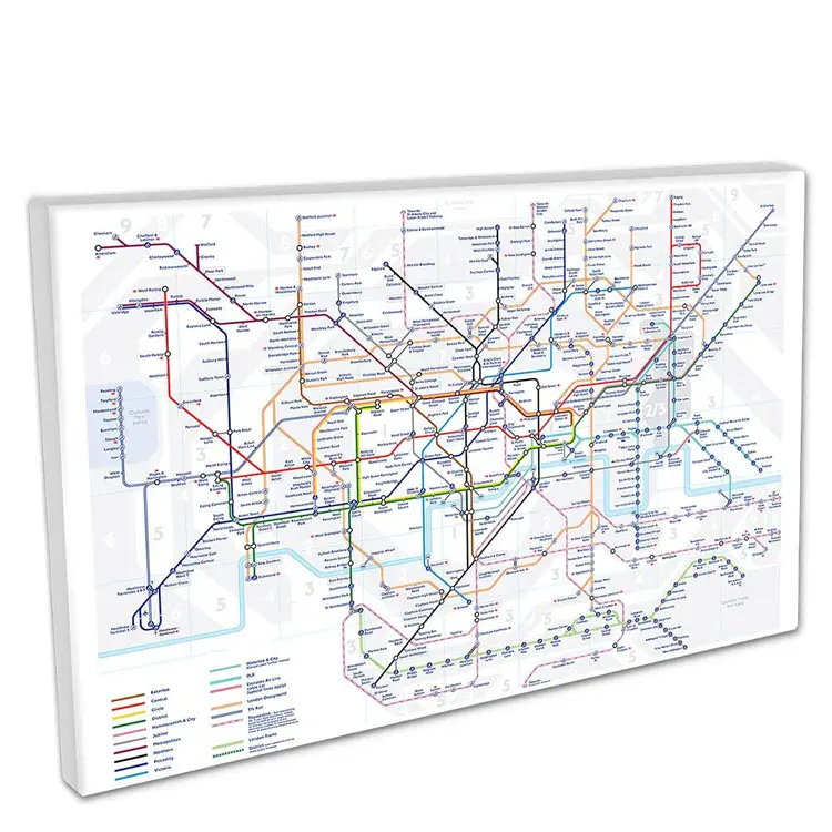 Постер на заказ с изображением лондонского подземного наследия, карта подземных труб, дорожный постер больших западных желез, винтажный постер, настенное искусство