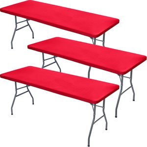 Toalha De Mesa De Spandex Equipado Stretch Elastic Fitted Piquenique Cobertura De Mesa Dobrável Lavável para Festa De Piquenique