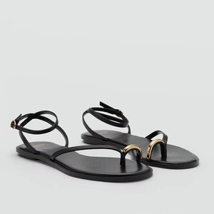 Women's Leather <b>Sandals</b> Ladies Shoes and <b>Sandals</b> Designer <b>Sandals</b> Gold hardware Tan Wine Black color <b>Buckle</b> Closure Open Toe - Product Image 2