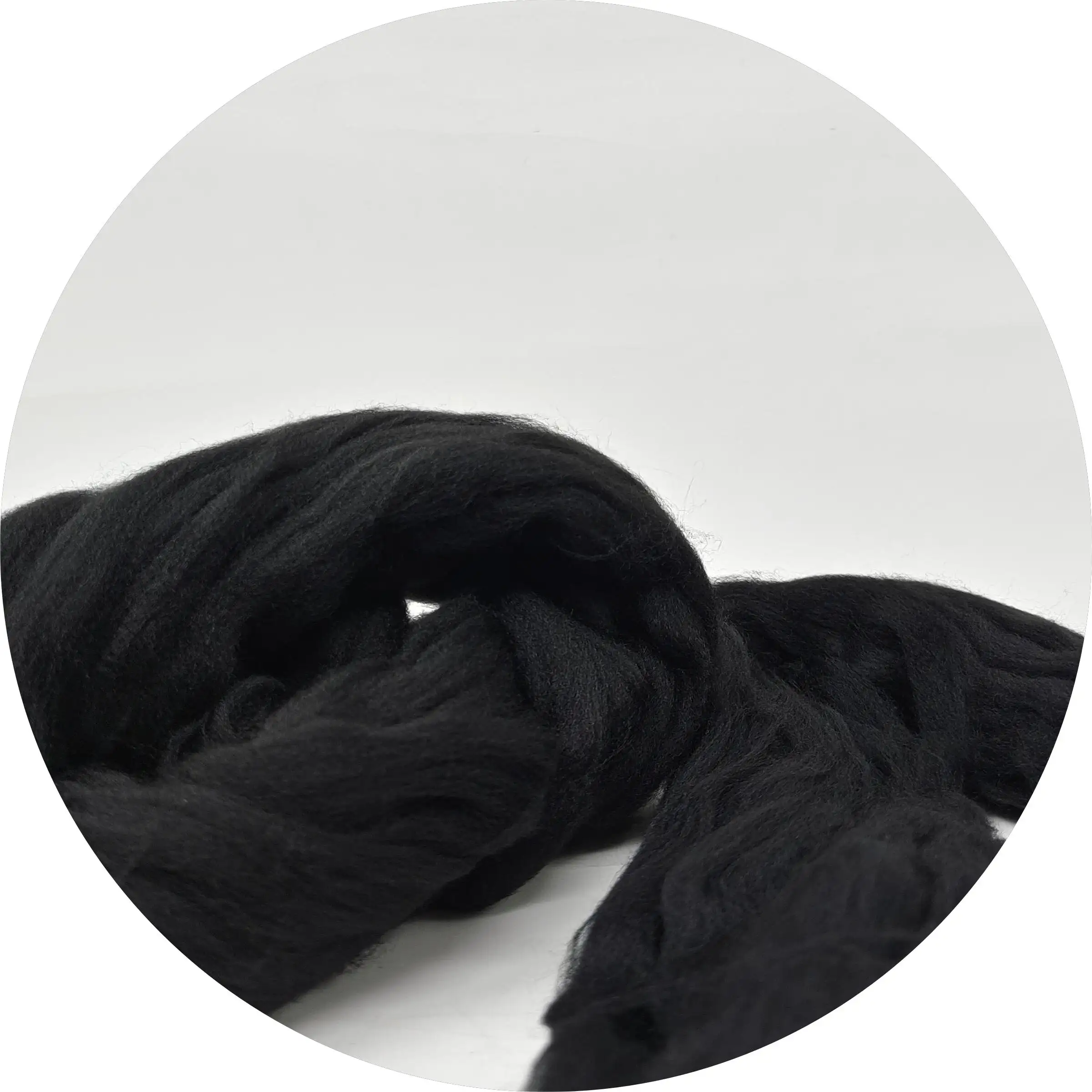 9d 88mm black polyester top fibertop combed virgin grade for spinning