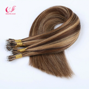 Extensioni di Capelli Vergini Russi Remy Colore Naturale con Punta Nano Ring e Nano Bond, 100% Capelli Umani Morbidi e Setosi, Senza Perdita di Capelli, per Donne - Product Image 2
