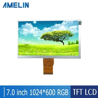 7 pulgadas TFT LCD 1024*600 IPS all-view RGB interfaz 1000 Módulo de pantalla de visualización Lcd Brillante