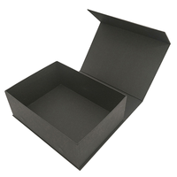 Caja de Regalo Magnética Negra Plegable, Caja de Embalaje de Papel Rígido, Logotipo Personalizado, Caja de Regalo de Lujo con Cierre Magnético