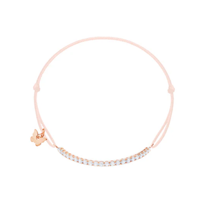 Bracelet en corde tressée réglable Jietao personnalisé avec barre en diamant pavé, en acier inoxydable, pierre de zircon, breloque logo et bijoux en cristal - Product Image 1