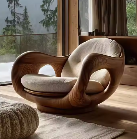 Madera maciza---sofá individual