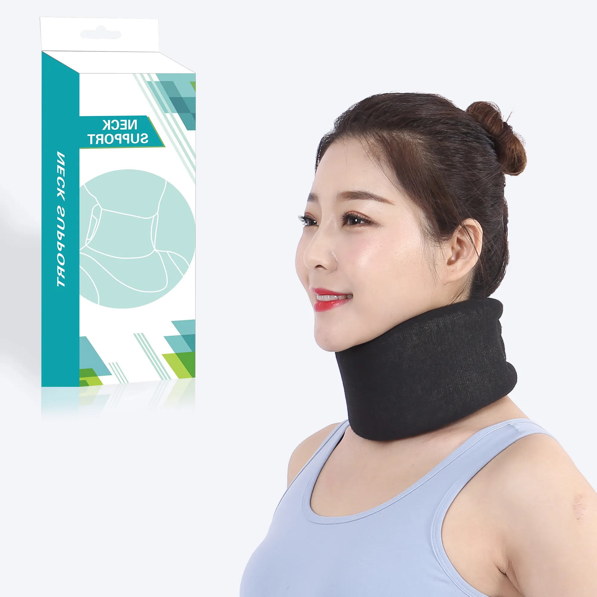 High Quality Orthopedic Pain Relief Foam Sponge Neck Brace Soft Support Cervical Collar For Adult