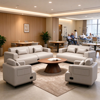 Canapé de bureau commercial, table et chaise de bureau, mobilier d'entreprise pour lieux de réception à Dubaï, projet de mobilier rembourré pour l'hôtellerie commerciale