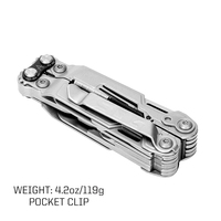 SOG PowerPint Mini Outil multifonction en acier inoxydable 18 outils spécialisés légers et ciseaux multifonctions SOG, couteau de poche (PP1001-CP)