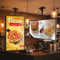 Panneau d'affichage à cristaux liquides de panneau de menu de signage numérique fixé au mur suspendu de 32 pouces pour le café de restaurant