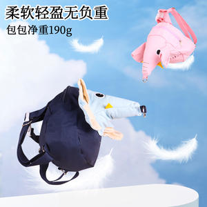Elephant Shaped Plush <b>Backpack</b> For <b>Toddlers</b> Anti Lost With Leash And Wrist Strap Pink Navy Blue 2 To 4 Years Unisex - Product Image 3
