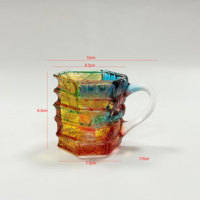 Mug à café en forme de livre peint 11oz, nouveauté, livres peints en 3D, mug à café unique, livres en résine colorés, collection de tasses à café, cadeaux