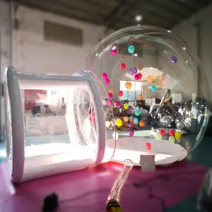 Tente gonflable de Camping, bulle transparente et transparente, 3, 4, 5 m, en cristal, location extérieure, avec Tunnel