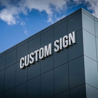 Letras Luminosas LED 3D de Acero Inoxidable Perforadas Personalizadas para Techos Grandes, de Alta Resistencia, para Marca de Edificios de Gran Altura