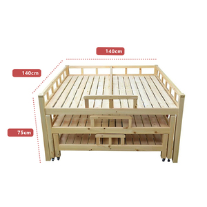 Meubles pour bébé <span class=keywords><strong>Lit</strong></span> push-pull à pieds carrés <span class=keywords><strong>Lit</strong></span> pour jardin d'enfants <span class=keywords><strong>Lit</strong></span> en <span class=keywords><strong>bois</strong></span> massif en <span class=keywords><strong>bois</strong></span> de chêne - Product Image 6