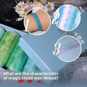 Hilo Encerado Plano <span class=keywords><strong>Phantom</strong></span>-Cloud 03/05, Color Deslumbrante de Lujo, Resistente al Desgaste, Fácil de Moldear, para Tejer y Hacer Nudos - Product Image 2