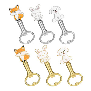 Abridor de Botellas de Aleación de Zinc con Diseño de Conejo, Cachorro y Zorro, Recuerdo de Boda, Regalo, Artículo Novedoso - Product Image 3