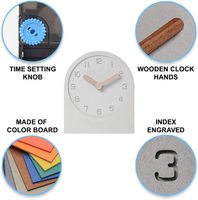 Jam meja kayu Nordik Mdf, desain baru 2023, jam meja kayu Logo kustom, jam kecil sederhana kayu