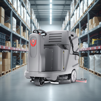 Nettoyeur-sécheur de sols électrique autoporté CleanHorse X7, réservoirs de 85 L, largeur de nettoyage de 660 mm, raclette de 1100 mm