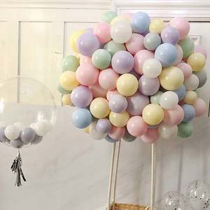 200 piezas 5 pulgadas Macarons Color Pastel caramelo redondo helio látex globos fiesta de cumpleaños Macaron globo - Product Image 3