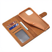Étui de téléphone portable pliable personnalisé en PU+TPU électroplaqué avec support magnétique, fentes pour cartes, cordon et protection d'écran Pure