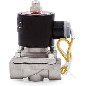 EE. UU. Válvula Solenoide Eléctrica de Acero Inoxidable Sólido, 110 VCA, Normalmente Cerrada, 1/2 Pulgada, para Agua y Aire - Product Image 4
