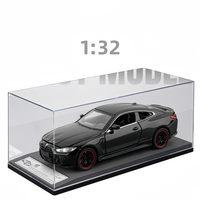 Nouvelle voiture miniature BMW M4 à l'échelle 1:32 en alliage avec son et lumière, fonction de recul avec son et lumière, modèle de voiture en métal