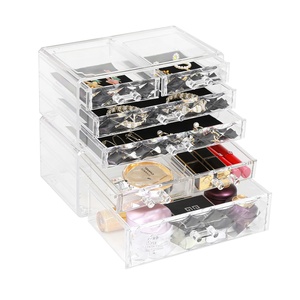 Quality Stackable 5 Layers 4 Large and 2 Small Drawers Plastic Makeup Cosmetic And Jewelry Big Storage Organizer