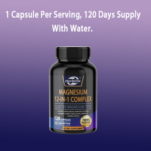 Capsules de magnésium 12-en-1 pour adultes, compléments alimentaires à base de plantes, soutien à la santé osseuse, soutien au sommeil réparateur – Vente chaude OEM/ODM - Product Image 4
