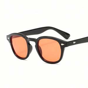 Gafas de Sol Redondas para Hombre, con Lentes Transparentes de Color, Diseño de Marca, para Fiestas, Estilo Johnny Depp, Azules - Product Image 6