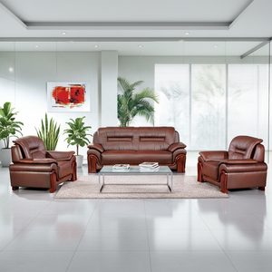 طقم أريكة حديثة مريحة من الجلد الأرجواني اللامع - Product Image 2