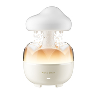 Diffuseur d'arômes Cloud Rain 2024, 230 ml, bruit blanc de pluie, aromathérapie, télécommande, lumière colorée, ajouter de l'huile essentielle
