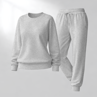 Ensemble de jogging d'automne pour femmes, ensemble 2 pièces, pantalon de sport en molleton pour femmes