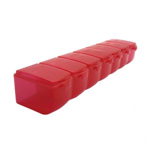 Organisateur de pilules hebdomadaire en gros, 7 jours, argenté, 7 compartiments, boîte à pilules en plastique - Product Image 3