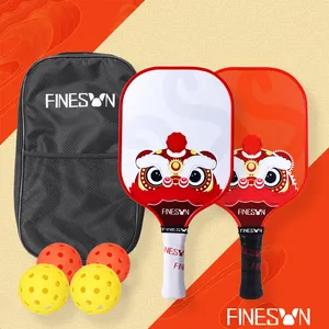 Customized Pickleball Paddles Fiberglass Paddle For Kids Indoor And Outdoor Sports Pickleball Game Equipment
