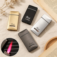 Nouveau briquet à gaz en métal coupe-vent avec fenêtre visuelle BD285 – Accessoires de fumeur en gros