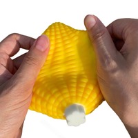 Bola Stres Jagung Renyah dan Lembut, Mainan Fidget Buatan Tangan, Bola Remas Renyah, Blok Bulat Isi ASMR, Mainan Anti Stres untuk Dewasa
