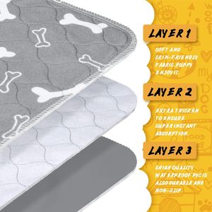 Anpassbare umwelt freundliche wieder verwendbare Hunde-Pee-<span class=keywords><strong>Pad</strong></span> Auslaufs ichere, rutsch feste, wasch bare Welpen-Urin-Pads Pet Training <span class=keywords><strong>Pad</strong></span> - Product Image 4