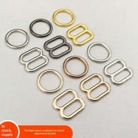 Hebilla Ajustable en Forma de Ocho con Recubrimiento de Aleación de Zinc para Prendas de Vestir - Ajuste de Tirantes de Ropa Interior y Trajes de Baño