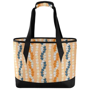 Sac isotherme à fermeture éclair Summer Hawaii Pikake, sac isotherme orange, sac de pique-nique, sac de courses isotherme pour aliments - Product Image 1