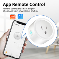 Prise intelligente Wi-Fi Tuya standard US en gros pour prise de courant 10A/16A avec suivi de consommation d'énergie, compatible Alexa Google Home, IP20 CE