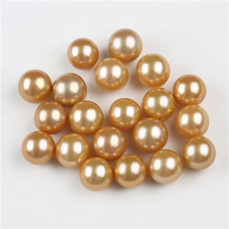 wholesale 12-13mm gold round edison pearl loose beads